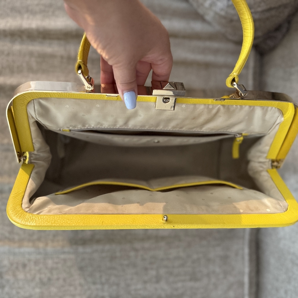 Yellow Quilted Top-Handle Women’s Bag - Picture 6 of 8